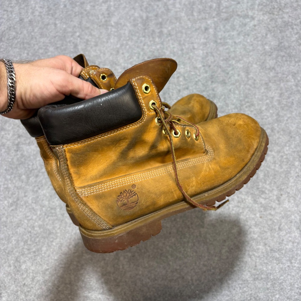 Timberland 6 Inch Premium Waterproof Boots Mens 10M Wheat Leather 10061